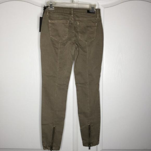 BLANKNYC Zipper Utility Skinny Jeans Low Rise Many pockets Denim Khaki Size 26 - Picture 7 of 11